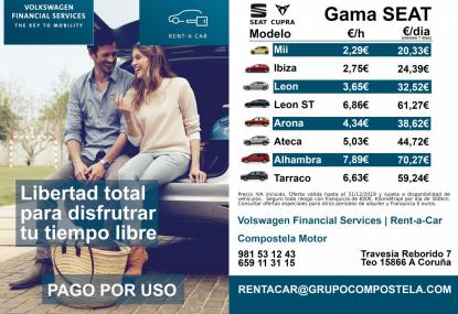 Rentacar Compostela Motor presenta su nuevo servicio de alquiler de coches en Santiago de Compostela y A Coru�a - Foto 2